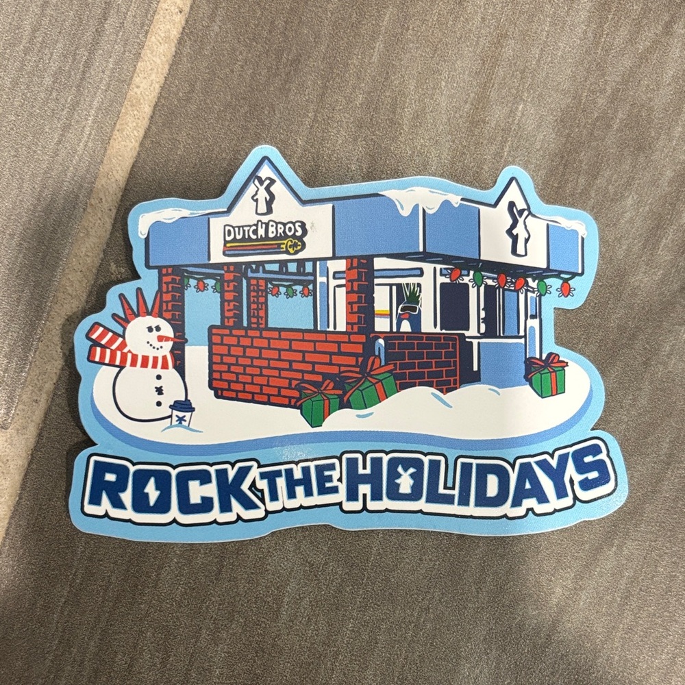 Dutch Bros Rock the Holidays Sticker